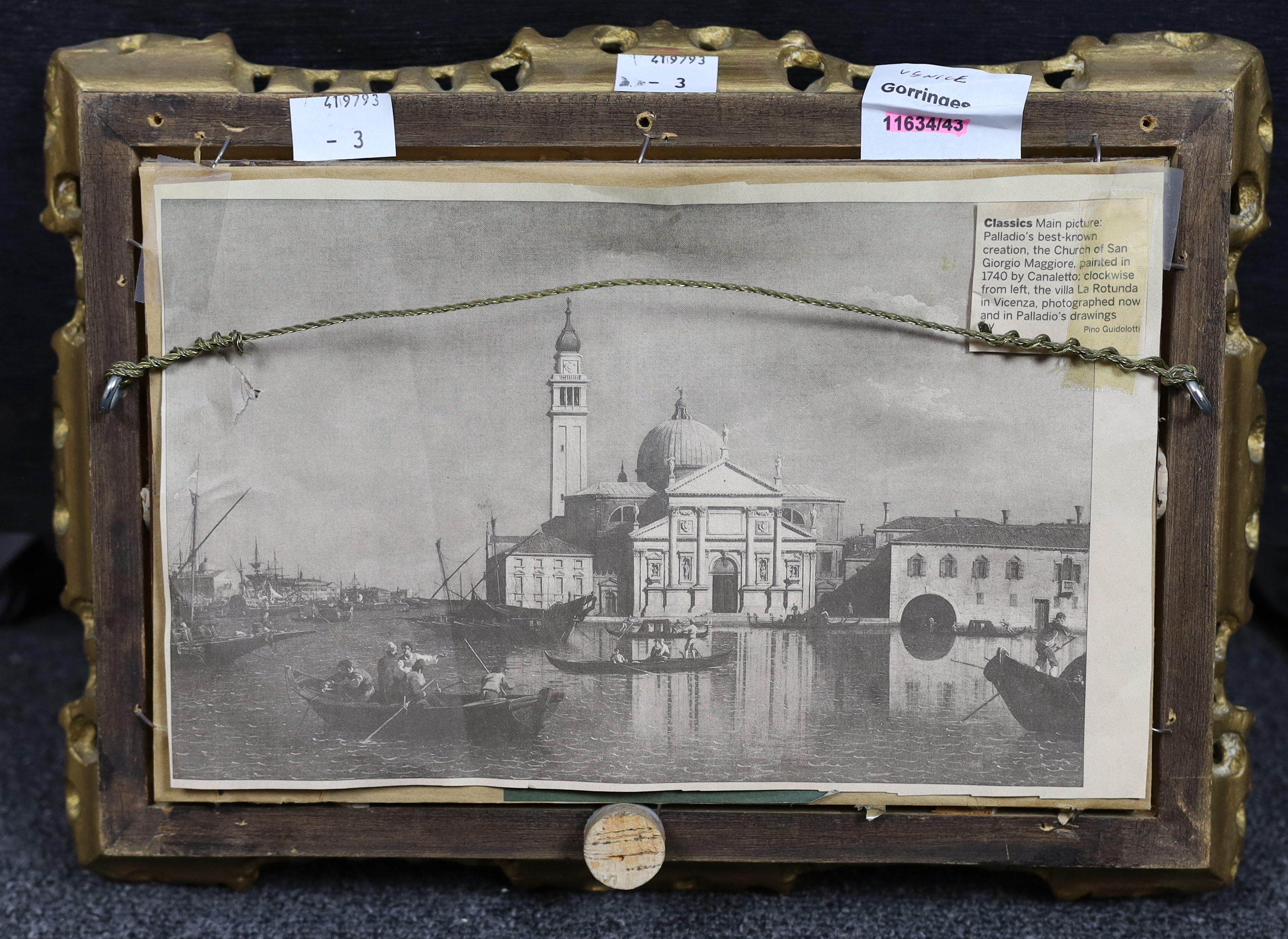 Antonietta Brandeis (Czech/Italian, 1849-1926), Isola and the church of San Giorgio Maggiore, Venice, oil on panel, 11.5 x 20.5cm, Please note this lot attracts an additional import tax of 5% on the hammer price